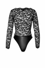 Боді Noir Handmade F296 Psyche bodysuit of lace and wetlook - XXL - Зображення 7