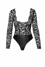 Боді Noir Handmade F296 Psyche bodysuit of lace and wetlook - 3XL - Зображення 6