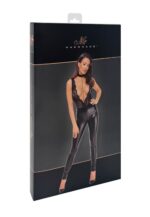 Комбінезон Noir Handmade F298 Libido Deep-V catsuit with collar and pearl chain - S - Зображення 7