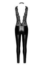Комбінезон Noir Handmade F298 Libido Deep-V catsuit with collar and pearl chain - L - Зображення 5