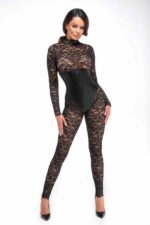 Комбінезон Noir Handmade F299 Enigma lace catsuit with underbust bodice - XXL - Зображення 4