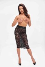 Спідниця Noir Handmade F302 Ambivalence lace up midi skirt - 3XL - Зображення 4