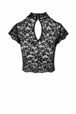Топ Noir Handmade F303 Essence lace top with high collar - XXL - Зображення 5