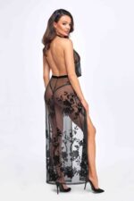 Сукня Noir Handmade F312 Divinity long flocked mesh dress with open back - S - Зображення 2