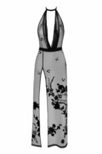 Сукня Noir Handmade F312 Divinity long flocked mesh dress with open back - XL - Зображення 4