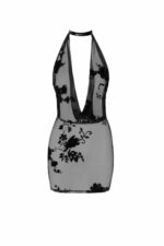 Сукня Noir Handmade F313 Mythos mini flocked mesh dress with jewelry rhinestone chain - M - Зображення 5