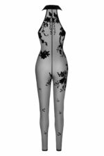 Бодістокінг Noir Handmade F315 Ego flocked mesh halter catsuit - M - Зображення 6