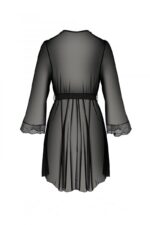 Пеньюар Passion AMBERLY PEIGNOIR black, XXL/XXXL, пояс у комплекті - Зображення 4