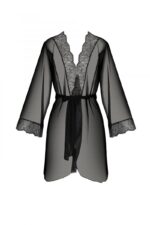 Пеньюар Passion AMBERLY PEIGNOIR black, XXL/XXXL, пояс у комплекті - Зображення 3