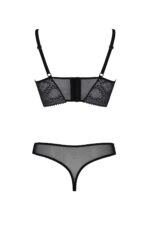Комплект Passion DROSERA SET black, L/XL, сітка+мереживо, бюстьє та трусики танга - Зображення 4