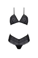 Комплект Passion KERRIA BIKINI black, S/M, бралет і трусики-бікіні - Зображення 3