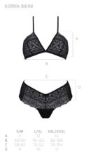 Комплект Passion KERRIA BIKINI black, S/M, бралет і трусики-бікіні - Зображення 5