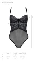 Боді Passion KERRIA BODY black, L/XL, з високими вирізами та верхом балконет - Зображення 5