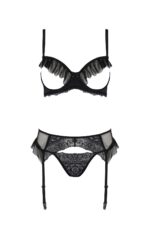 Комплект Passion KERRIA SET WITH OPEN BRA black S/M - ECO Passion - Зображення 3