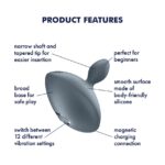 Анальна вібропробка Satisfyer Booty Absolute Beginners 4, для початківців, ввідна частина 3 см - Зображення 5