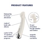 Вібратор з ротацією Satisfyer Spinning G-Spot 1 Beige, плоский майданчик для стимуляції точки G - Зображення 7