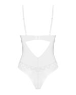 Боді Obsessive Alissium Teddy White, XL/2XL, ліф з м’якою чашкою, високі вирізи для ніг - Зображення 6