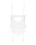 Корсет Obsessive Alissium corset & thong, M/L, гнучкі кісточки, відкрита спина, стрінги в комплекті - Зображення 7