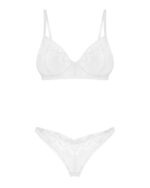 Комплект Obsessive Alissium 2-pcs set, XL/2XL, мереживо, ліф з м’якою чашкою, трусики танга - Зображення 6