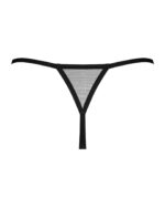 Трусики-стрінги Obsessive Novenes crotchless thong, M/L, сітка, стрепи, прикраса зі стразами, відкри - Зображення 4