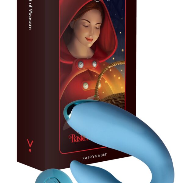 Вібратор для пар FairyGasm PleasureBerry blue, зарядний кейс, пульт ДК