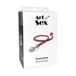 Металева анальна пробка S з диявольським хвостом Art of Sex - Succubus, екошкіра, чорний/червоний - Зображення 4