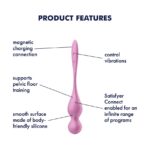 Вагінальні смарт-кульки з вібрацією Satisfyer Love Birds 1 Connect App Pink, 78 г - Зображення 6