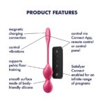 Вагінальні смарт-кульки з вібрацією Satisfyer Love Birds 2 Connect App Red, 86 г, пульт ДК - Зображення 3