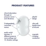 Вакуумний кліторальний стимулятор з вібрацією Satisfyer Cutie Ghost White - Зображення 3
