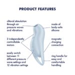 Вакуумний кліторальний стимулятор з вібрацією Satisfyer Pocket Pro 1 Blue - Зображення 3