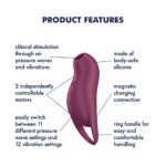 Вакуумний кліторальний стимулятор з вібрацією Satisfyer Pocket Pro 1 Purple - Зображення 3