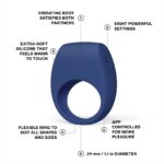 Ерекційне кільце з вібрацією LELO Tor 3 Base Blue, керування зі смартфона - Зображення 2