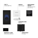 Ерекційне кільце з вібрацією LELO Tor 3 Base Blue, керування зі смартфона - Зображення 3