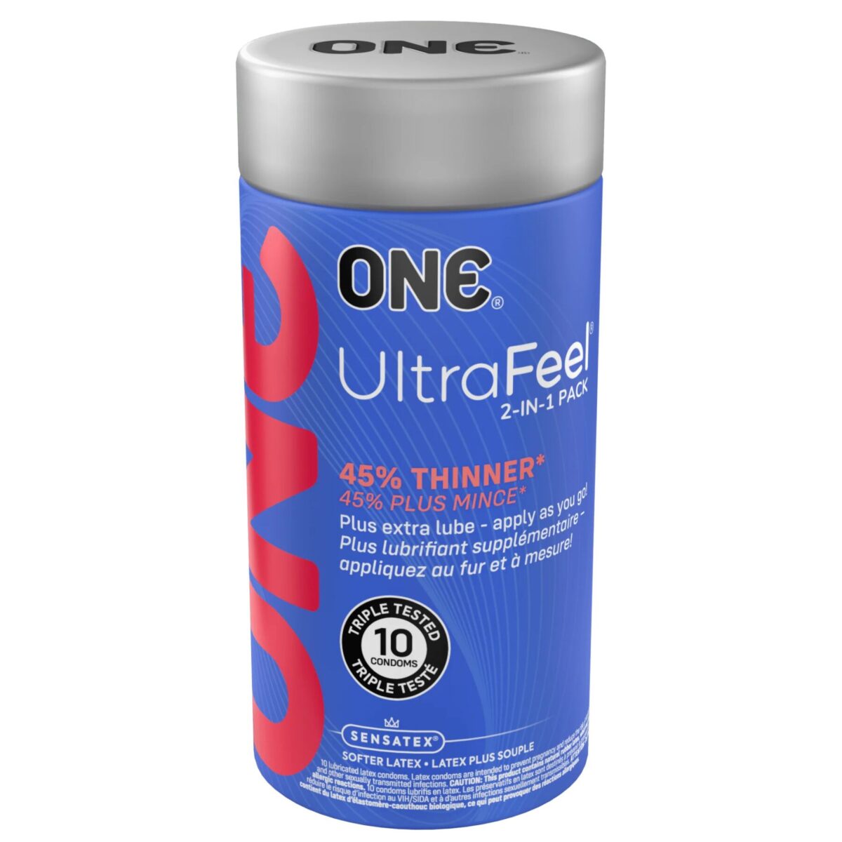Презервативи ONE Ultra Feel 10 шт, подарункова упаковка тюб - Зображення 1