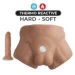 Півторс з фалоімітатором на присосці SilexD Apollo S Male Torso Caramel - Зображення 4