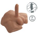 Півторс з фалоімітатором на присосці SilexD Apollo S Male Torso Caramel - Зображення 5