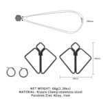 Затискачі для сосків з важкою підвіскою LOCKINK Nipple Clamps with Heavy Pendant - Grey - Зображення 7