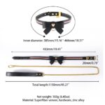 Повідець LOCKINK SEVANDA Love Heart Butterfly Leather Collar Set - Black - Зображення 8