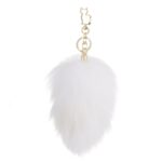 Металева анальна пробка Кролячий хвост LOCKINK SEVANDA White Bunny-Tail Anal Rose-shape Plug - Зображення 2