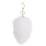 Металева анальна пробка Кролячий хвост LOCKINK SEVANDA White Bunny-Tail Anal Pear-shape Plug - Зображення 5