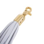 Металева анальна пробка Хвіст поні LOCKINK SEVANDA White Pony-Tail Anal Pear-shape Plug - Зображення 4