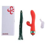 Вібратор-кролик з флогером LOCKINK SEVANDA Whip Vibrating Massage Wand - Red & Green - Зображення 9