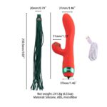 Вібратор-кролик з флогером LOCKINK SEVANDA Whip Vibrating Massage Wand - Red & Green - Зображення 8