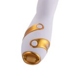 Вібратор-кролик з флогером LOCKINK SEVANDA Whip Vibrating Massage Wand - White & Golden - Зображення 5