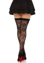 Панчохи Leg Avenue Wild rose net thigh highs One Size - Зображення 2