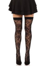 Панчохи Leg Avenue Wild rose net thigh highs One Size