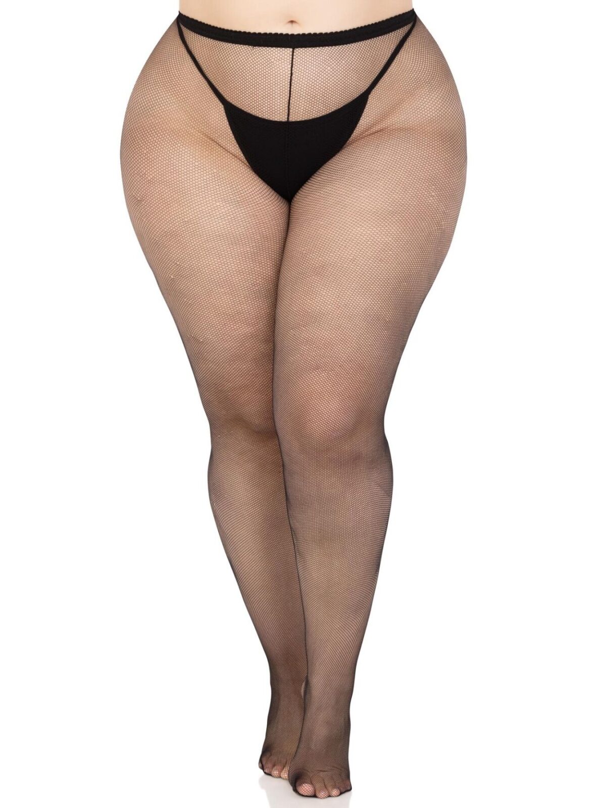 Панчохи Leg Avenue Spandex micro net tights Black 1X/2X - Зображення 1