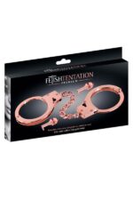 Наручники Fetish Tentation Premium Chick wrist cuffs in rose-gold metal - Зображення 4
