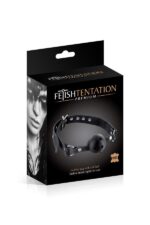 Кляп Fetish Tentation Premium Leather gag with stiff ball - Зображення 2