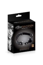 Кляп Fetish Tentation Premium Leather gag with silicone ball Black - Зображення 2